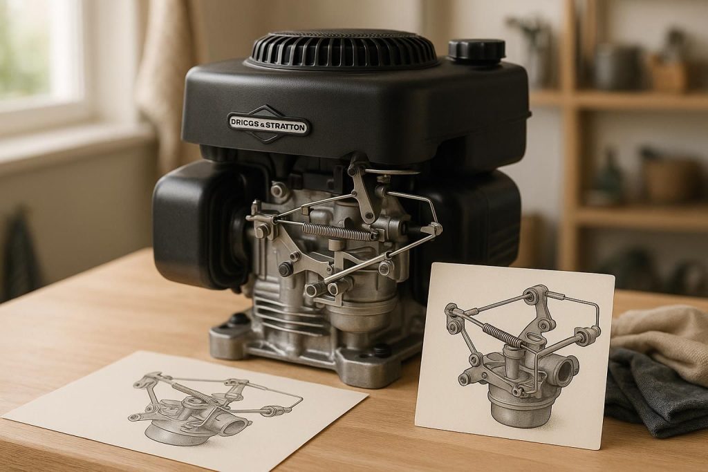 découvrez le schéma détaillé de la tringlerie du carburateur briggs et stratton, expliqué clairement pour faciliter la compréhension et l'entretien de votre moteur.