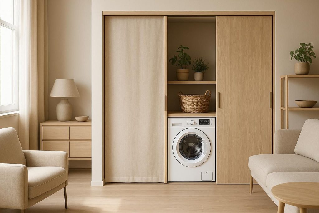 découvrez des astuces pratiques et esthétiques pour dissimuler efficacement votre machine à laver dans votre intérieur, en optimisant l'espace et le design de votre maison.